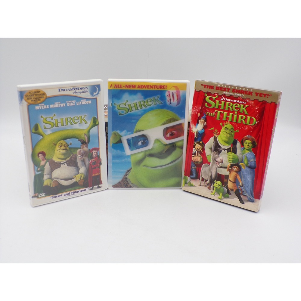 Shrek DVD Trilogy Bundle Shrek 1 Shrek 3-D Shrek the Third DreamWorks Animation